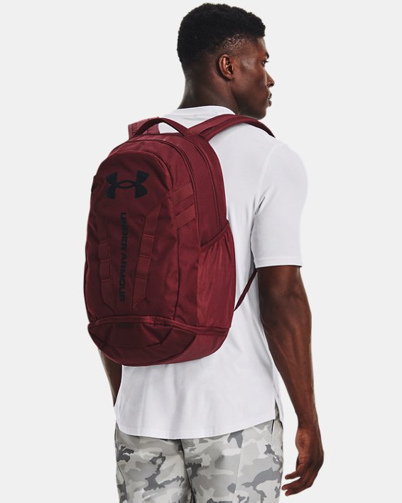 UA Hustle 5.0 Backpack, Red, pdpMainDesktop image number 5